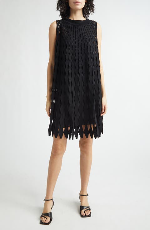 Sleeveless Geometric Knit Dress