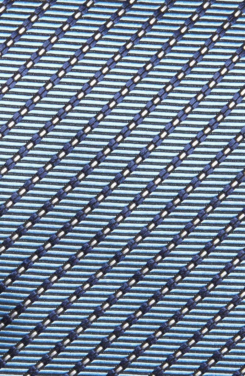 ZEGNA TIES Stripe Cinque Pieghe Silk Tie, Alternate, color, Light Blue