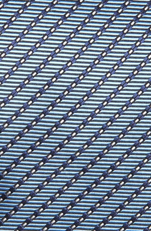 Zegna Ties Stripe Cinque Pieghe Silk Tie In Blue