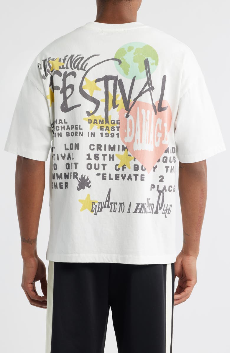 CRIMINAL DAMAGE CD Festival Graphic T-Shirt, Main, color,