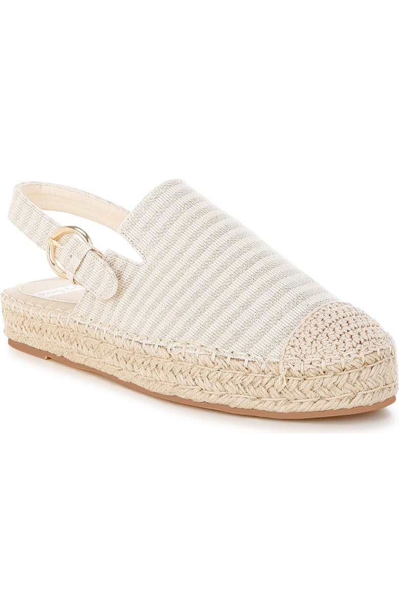 Rag & Co Zalli Slingback Espadrille Flat, Main, color, Beige