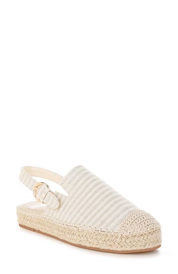 Rag & Co Zalli Slingback Espadrille Flat In Nude