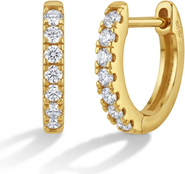 In Season Jewelry Small Multi Cubic Zirconia Huggie Plated Earrings