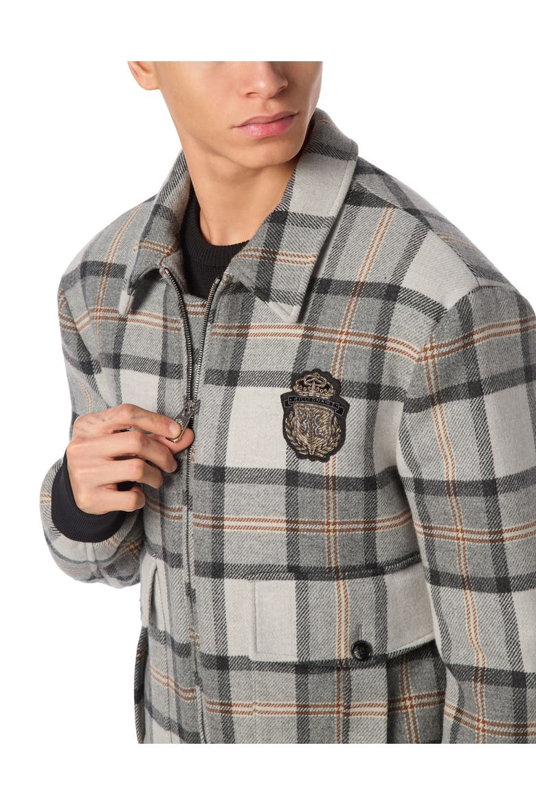 Wool Check Jacket Crest Men, Alternate, color, beige