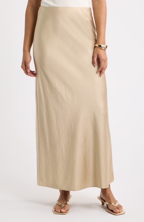 Satin Maxi Skirt