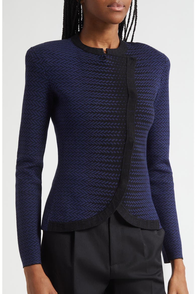 Pattern Knit Jacket, Alternate, color, BLUE MULTI