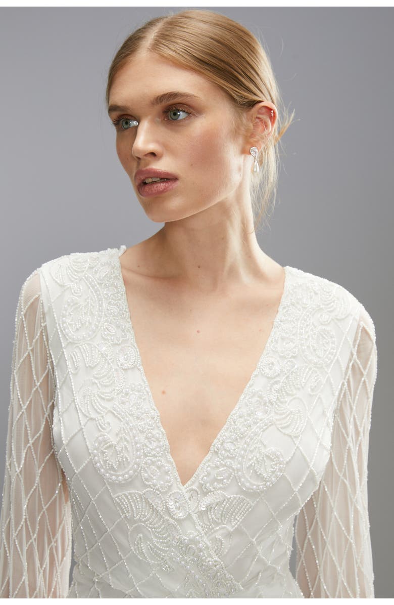 Coast Embellished Bridal Maxi Dress, Alternate, color, Ivory