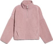 Zella Snowday Faux Shearling Quarter Zip Pullover