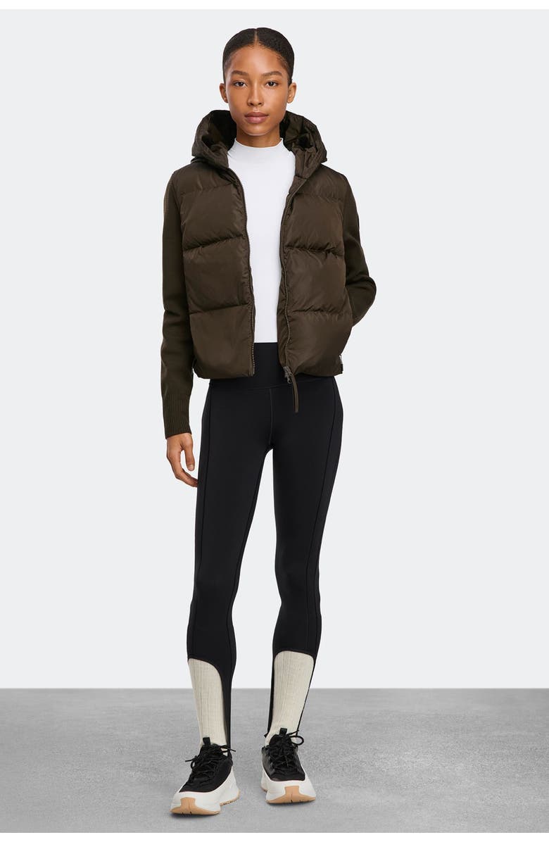 Canada Goose HyBridge<sup>®</sup> Wide Quilt Knit Hoodie Tonal Disc, Main, color, Terra