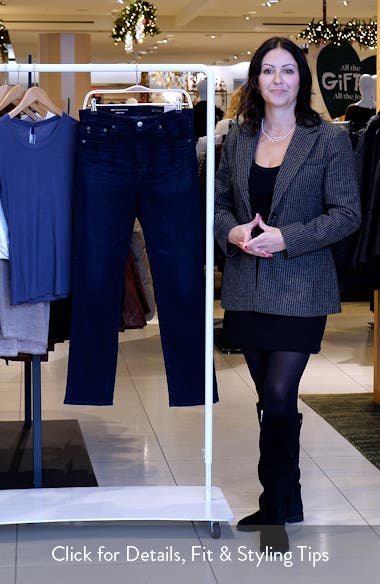 AG Mari Mid Rise Slim Striaght - Ocean