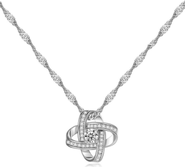 DLORIA Knot Necklace With Cubic Zirconia Stones