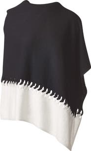 Kinross Cashmere Twist Stitch Poncho