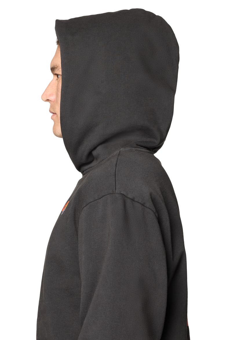 Tricolor Logo Graphic Hoodie, Alternate, color, STEALTH GREY
