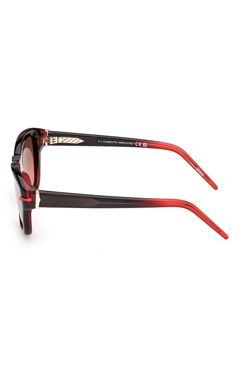Christian Louboutin 53mm Gradient Butterfly Sunglasses, Alternate, color, 