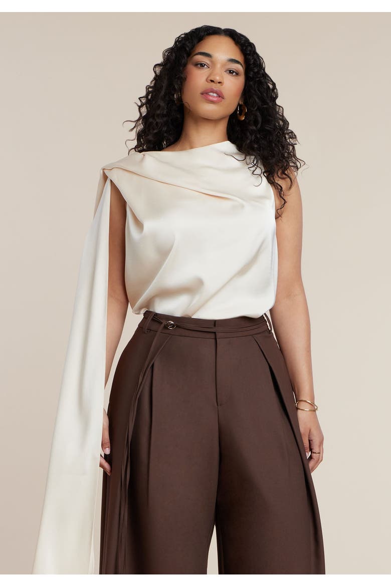 Bubble Button Up Crop Top, Main, color, OPTIC WHITE