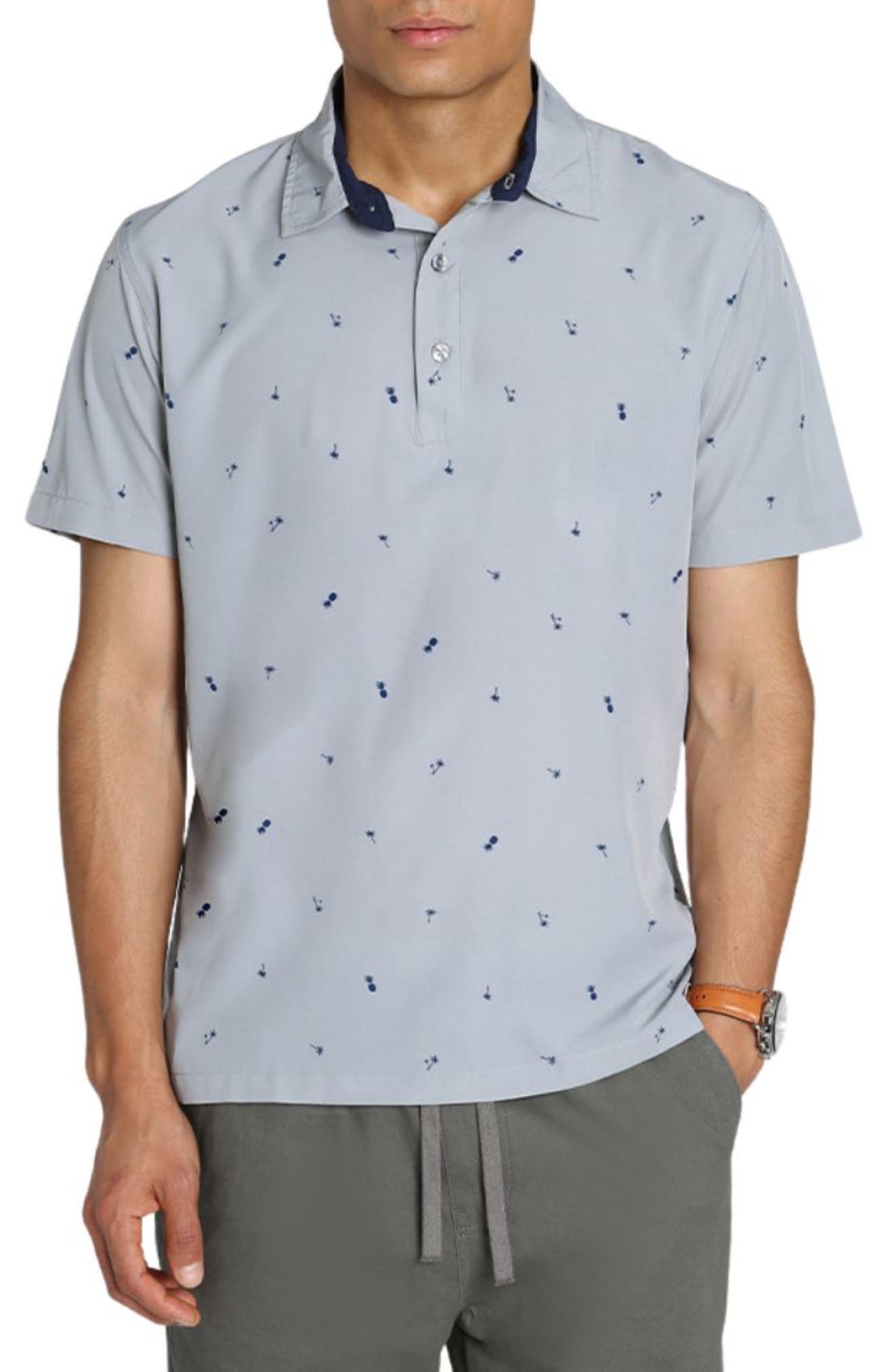 JACHS Tropical Print Polo