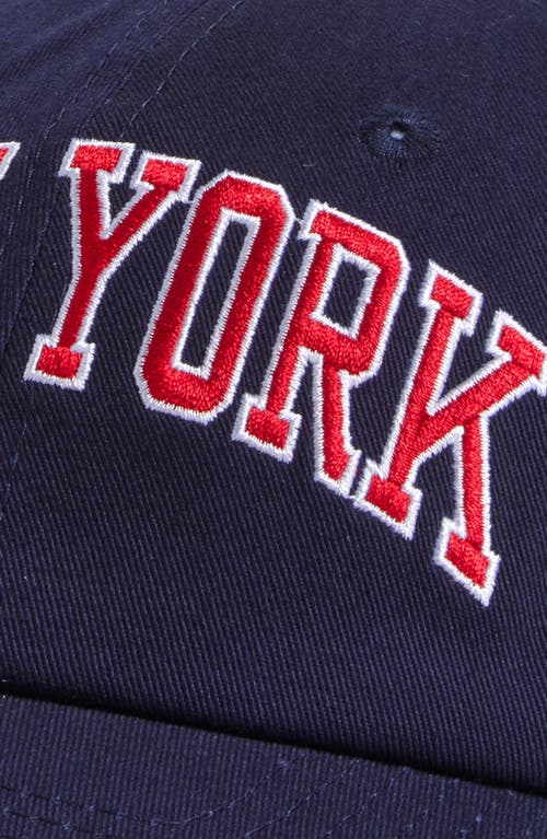 Sporty And Rich Sporty & Rich New York Embroidered Baseball Cap In Navy