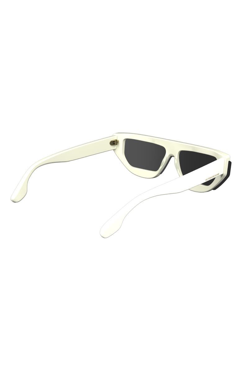 Victoria Beckham 53mm Guilloche Shield Sunglasses, Alternate, color, White