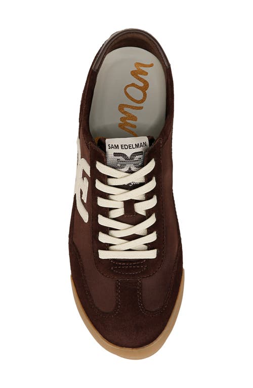 Sam Edelman Ivey Lace Up Sneaker Cafe Noir Brown Nylon