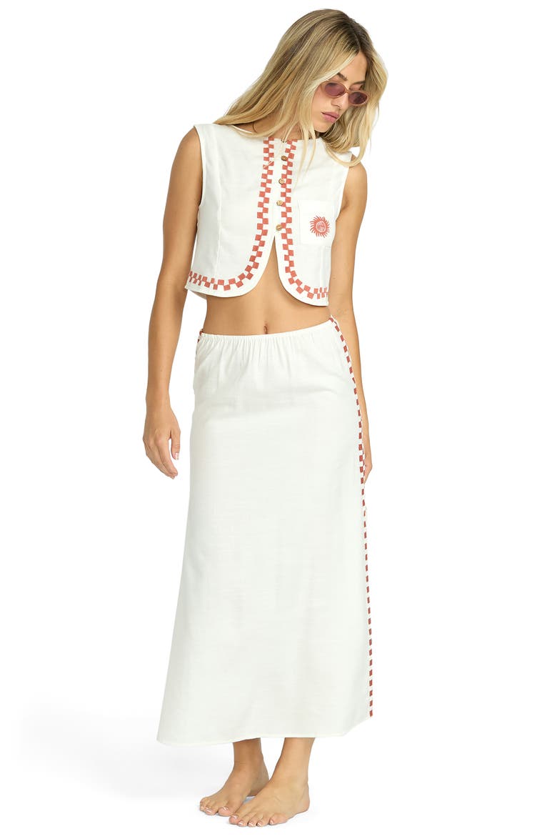 Secret Cove Embroidered Vest, Alternate, color, SALT CRYSTAL