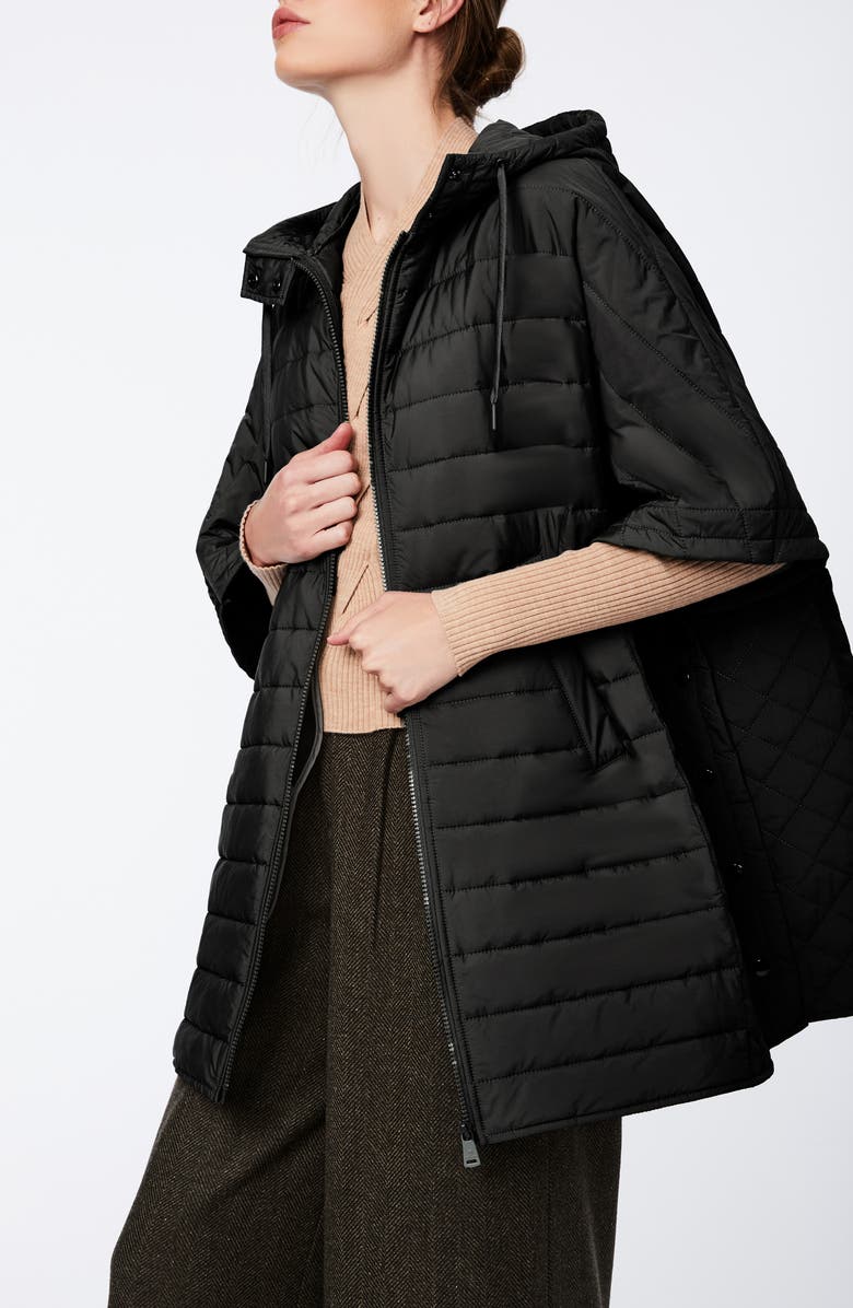 Bernardo Quilted Poncho, Alternate, color, 