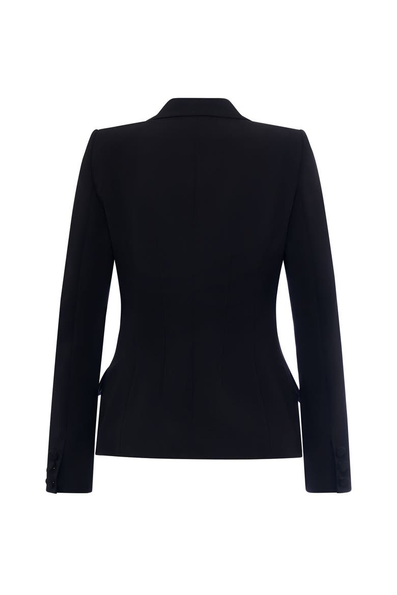 Double Breasted Travel Safe Blazer, Alternate, color, Black