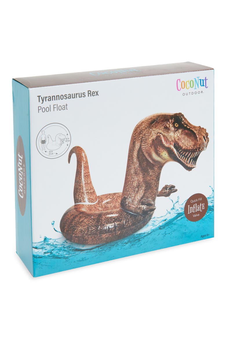 Tyrannosaurus Rex Pool Float, Main, color, GREEN