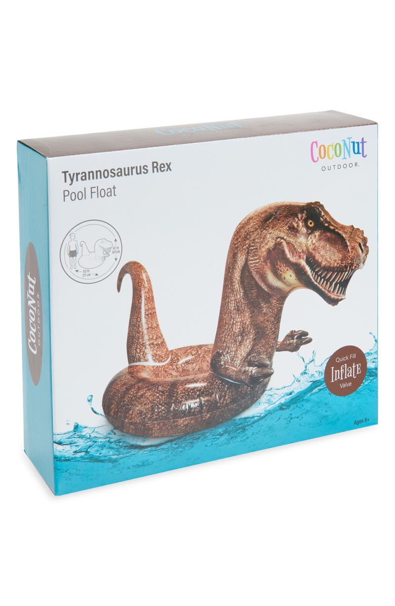 Coconut Outdoor Tyrannosaurus Rex Pool Float, Main, color, Green