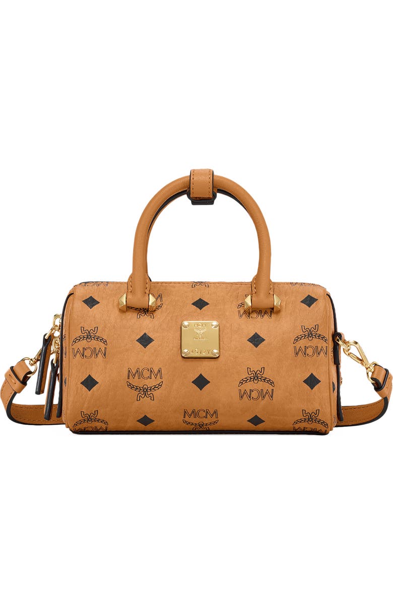 MCM Mini Ella Boston Top Handle Bag, Main, color,