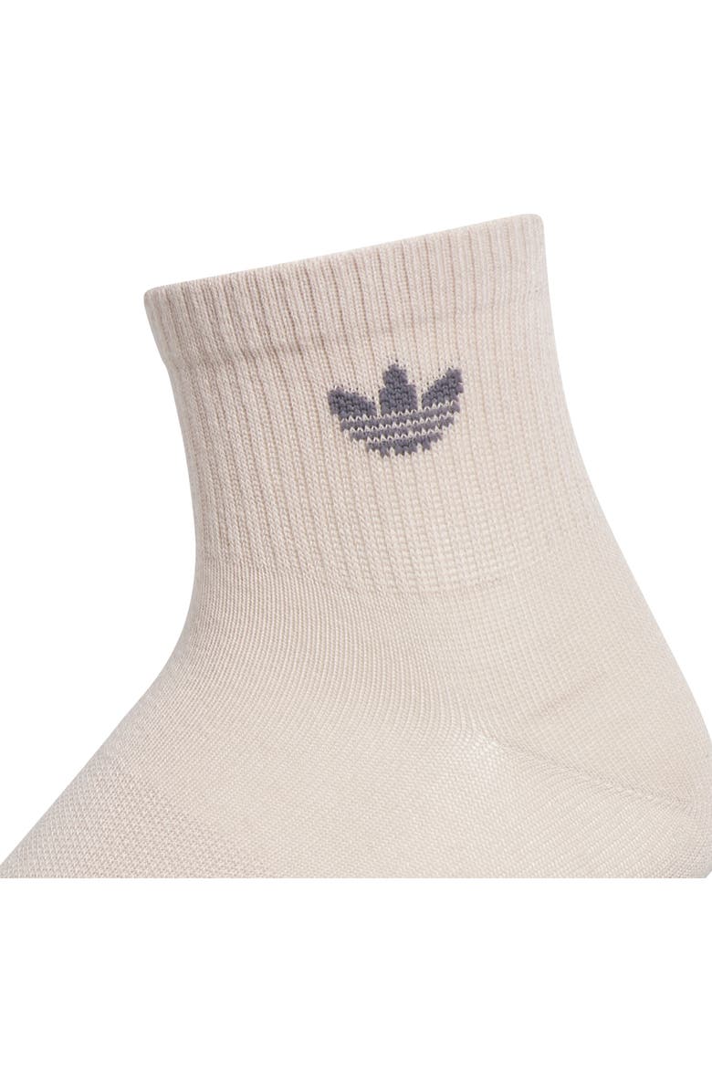 adidas Gender Inclusive Originals Superlit Assorted 6-Pack Quarter Socks, Alternate, color, Beige/ Grey/ Wonder White