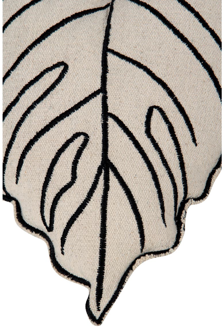Leaf Accent Pillow, Alternate, color, CREAM