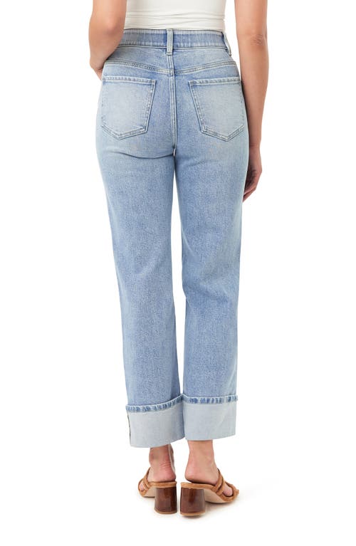 Curve Appeal The Polished Casual Cuffed Straight Leg Jeans In Blue