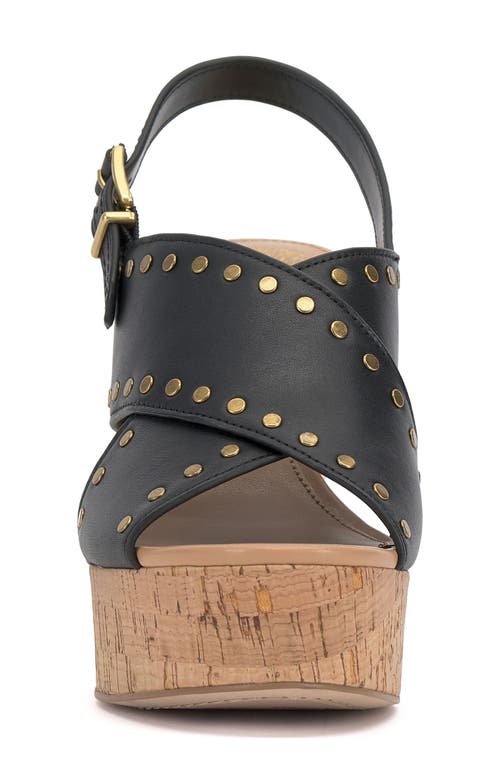 Vince Camuto Ellna Platform Wedge Sandal In Black