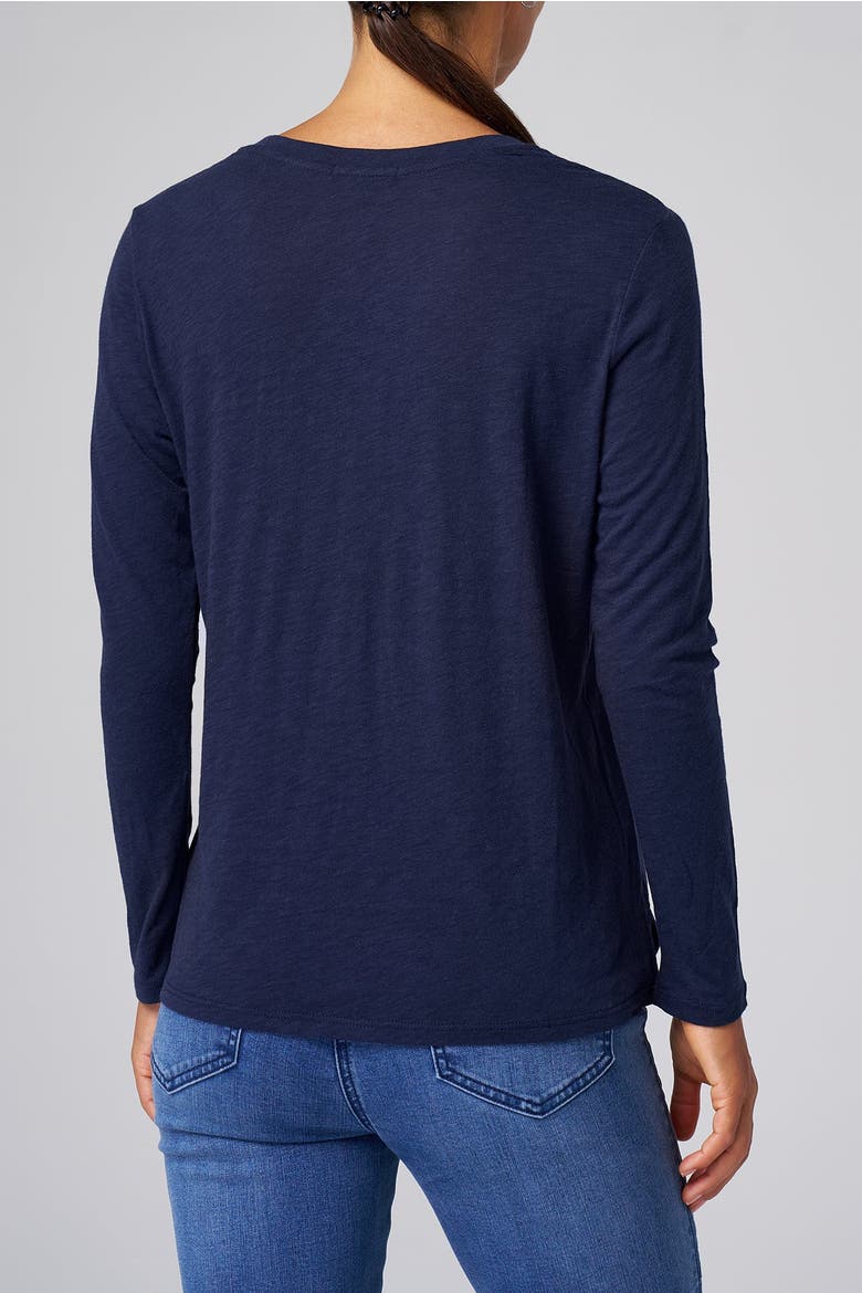 Slub Jersey Long Sleeve Tee, Alternate, color, Navy