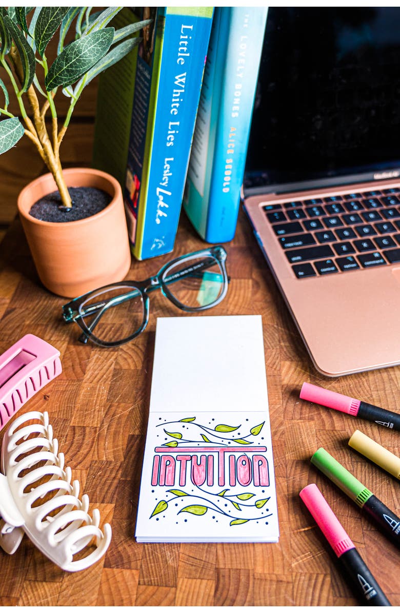 A Brighter Year Adult Coloring Kit with Keychain Clip, Alternate, color, Mindful Moments