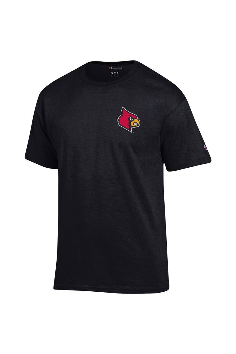 Men's Champion Black Louisville Cardinals Stack 2-Hit T-Shirt, Alternate, color, Black