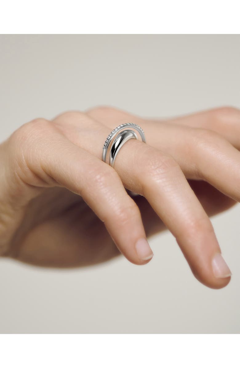 Monica Vinader Nura Wrap Ring, Alternate, color, Sterling Silver/ Lab Diamond