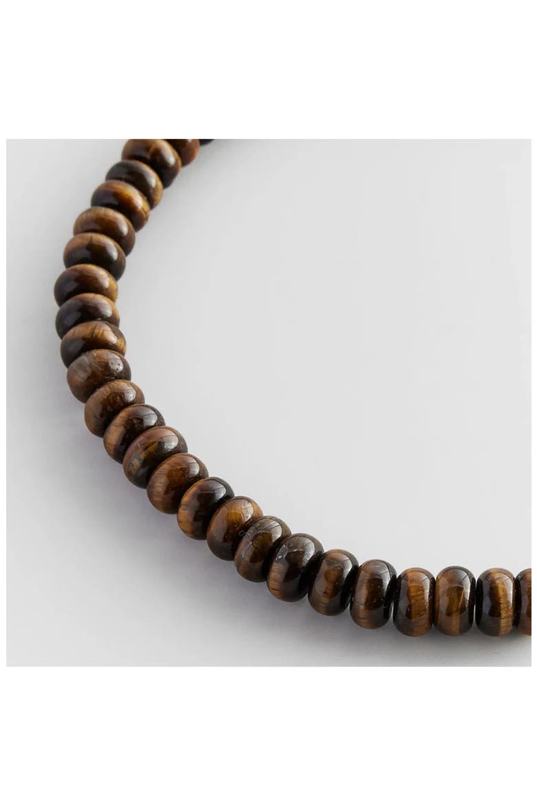 Joyce Semiprecious Stone Beaded Necklace, Alternate, color, BROWN