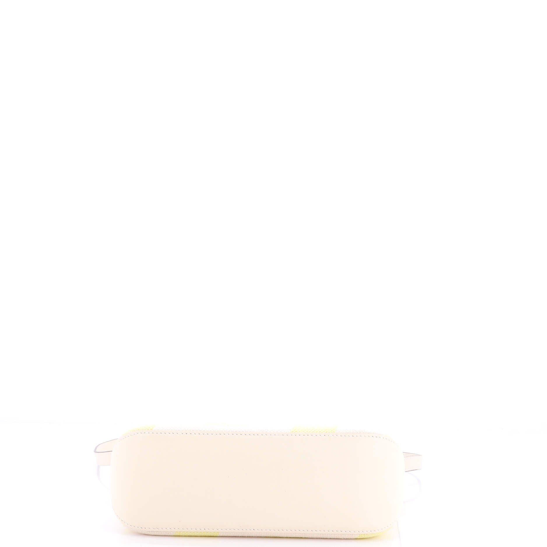 Pre-Owned Hermes Cabas H en Biais Tote Canvas with Leather 27, Alternate, color, Lime