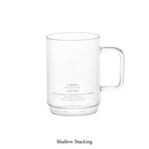 Puebco Borosilicate Glass Mug In Clear Shallow