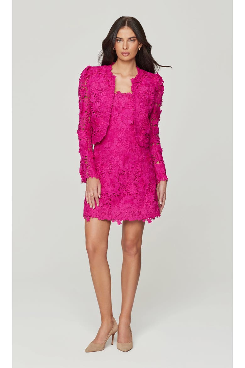 Bondi 3D Lace Jacket, Alternate, color, Hibiscus