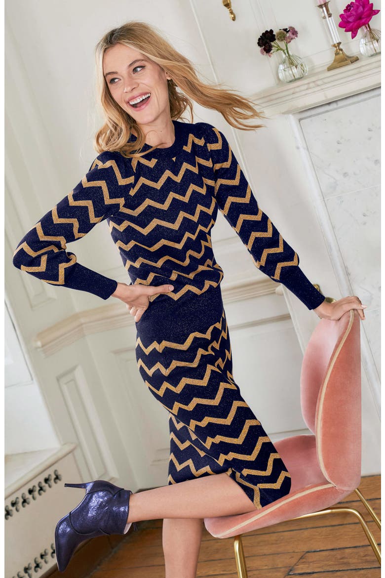 Antonia Pencil Skirt, Alternate, color, LUREX ZIG ZAG