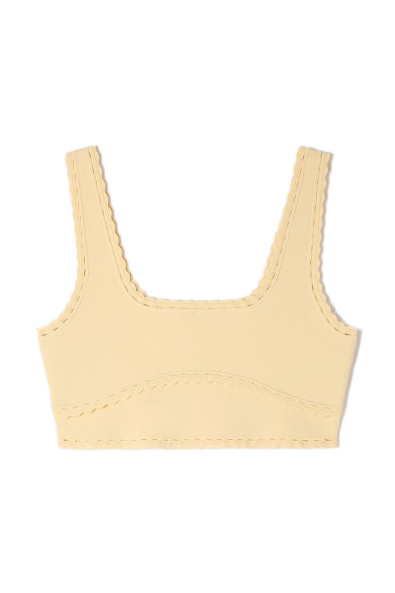 Knit crop top, Alternate, color, Butter