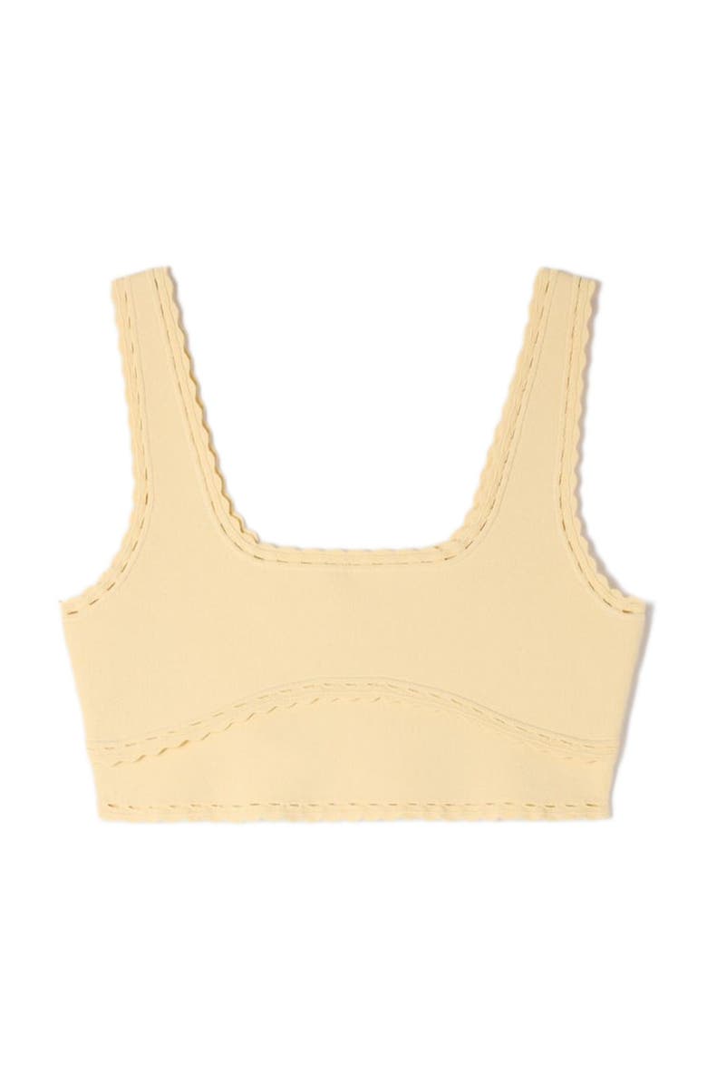 SANDRO Knit crop top, Alternate, color, Butter