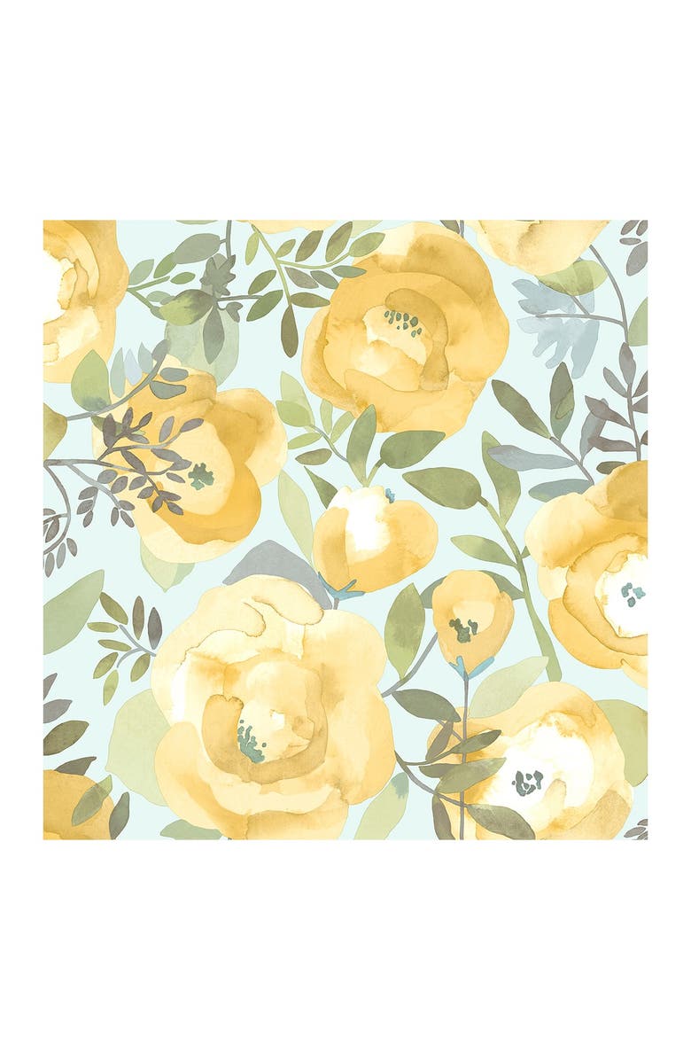 Wallpops Peachy Keen Yellow Peel & Stick Wallpaper, Main, color, Yellow
