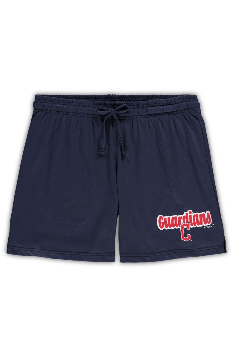 CONCEPTS SPORT Women's Concepts Sport Navy Cleveland Guardians Plus Size Cloud Tank Top & Shorts Sleep Set, Alternate, color,