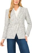 Halogen® Double Breasted Tweed Blazer