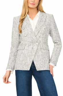 Double Breasted Tweed Blazer