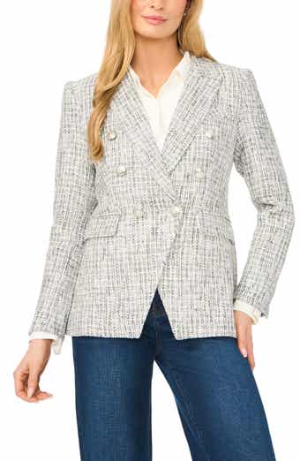 Double Breasted Tweed Blazer