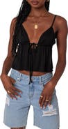 EDIKTED Rylee Tie Front Open Back Camisole
